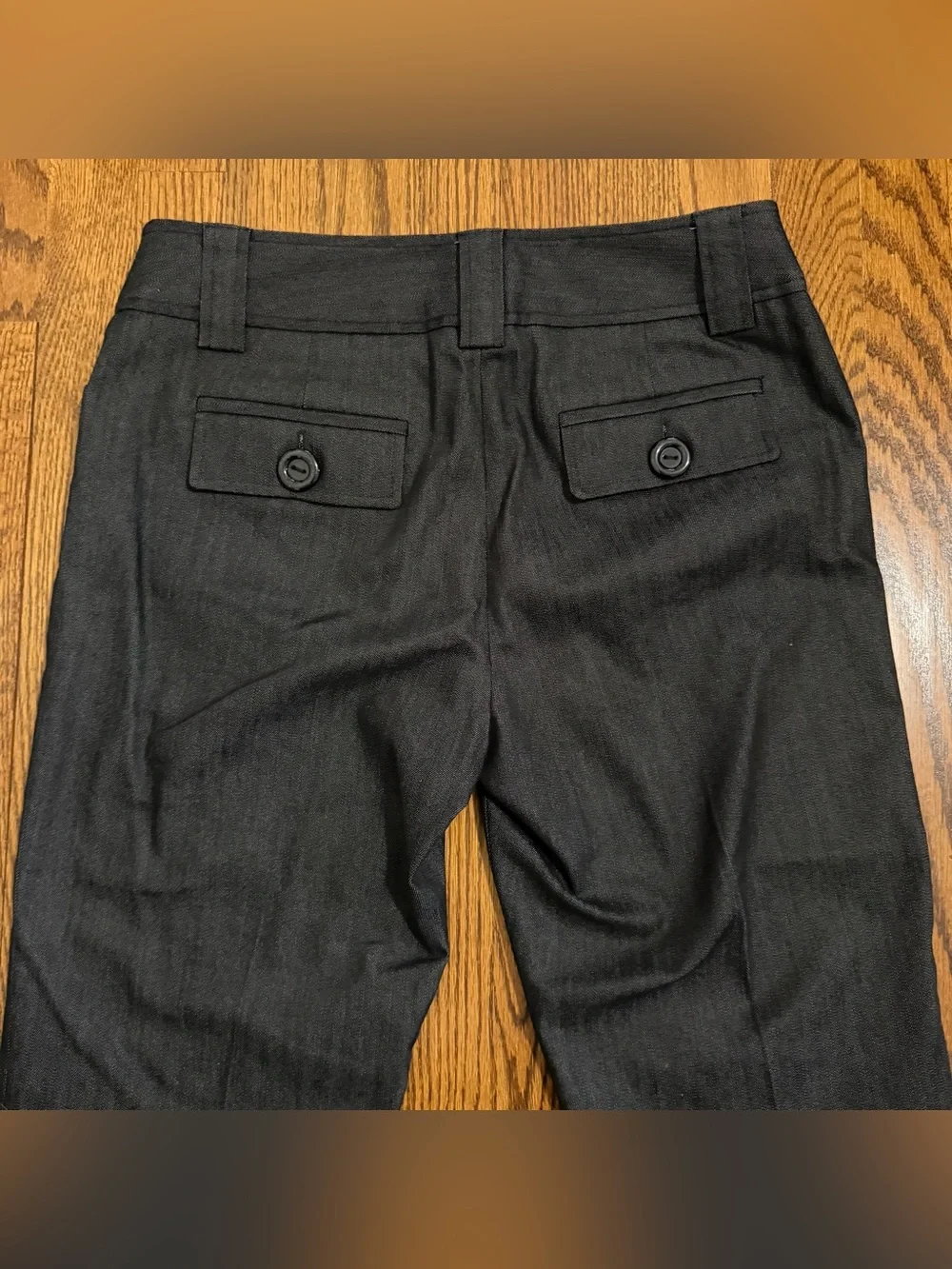 Elliott Lauren Double Button Semi Cropped Flat Front Steel Pants Size 6